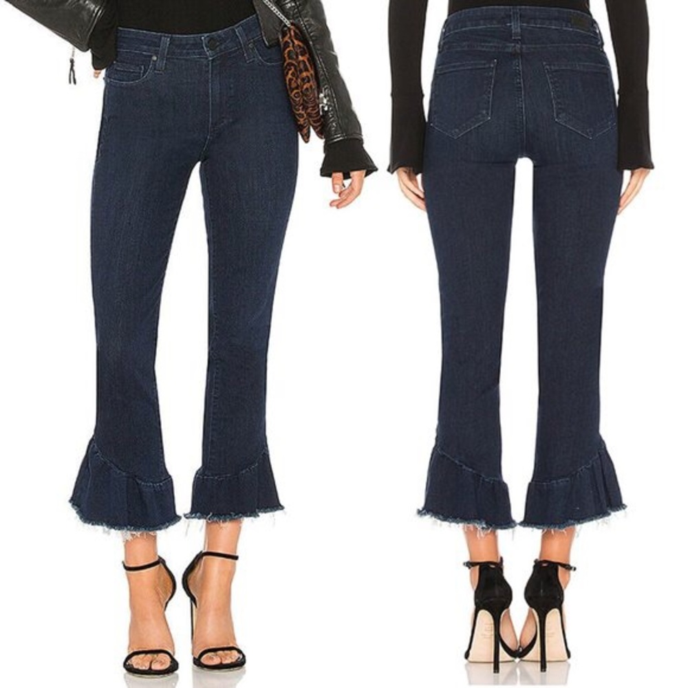 Paige Flora Frayed Hem Jeans